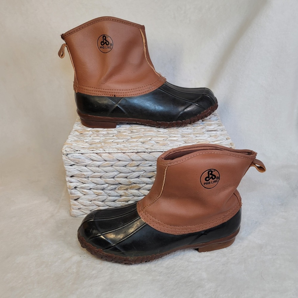 Proline Duck‎ Boots Fisherman Waterproof Nautical Thinsulate 9 Rain Boots Ankle